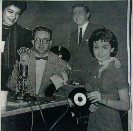 Roz Ford, 1950s Baltimore DJ on WITH, with Annette Funicello, Steve Lawrence and Connie Francis